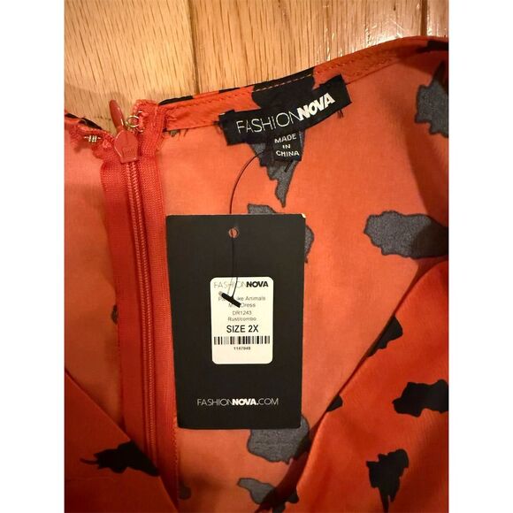 Fashion Nova Women's 2XL Animal Print Mini Dress Party Cocktail - Picture 8 of 12
